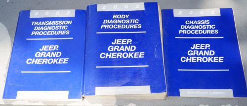 2002 jeep grand cherokee oem diagnostic service manual set of 3 books