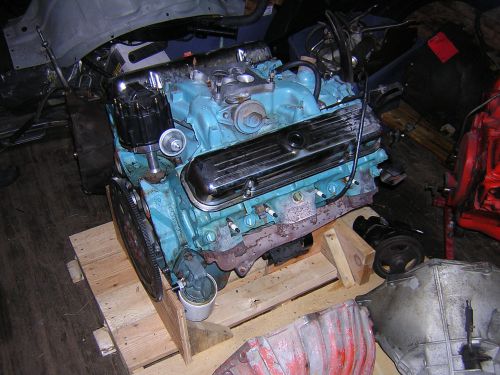 1973 pontiac 350 cubic inch v-8 rebuilt motor complete