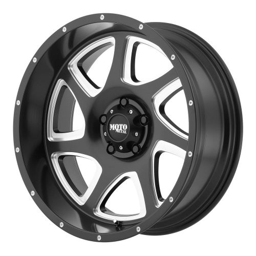 8 lug 8x180 18&#034; inch black n milled wheels 2011-2016 silverado set of 4 rims