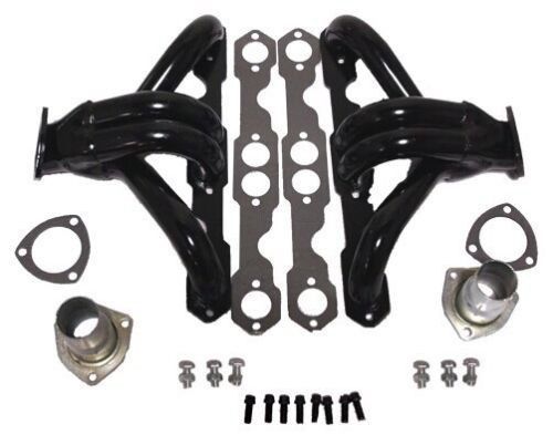For sbc chevy hugger headers shorty black coated 265 283 305 350 383 400 gm