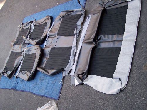 1972 chevelle hardtop front and rear black cloth bench seat covers