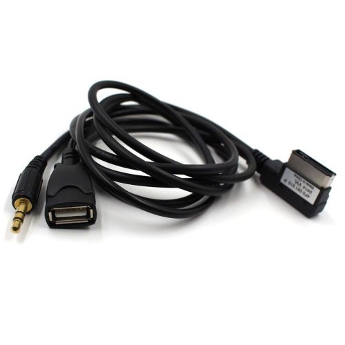 Ami/mdi-box interface usb charger aux 3.5mm audio adapter cable for audi/vw