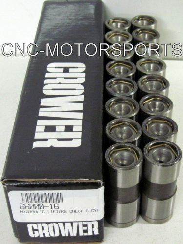 66000rm-16 crower polished flat face hydraulic flat tappet lifters sb/bb chevy
