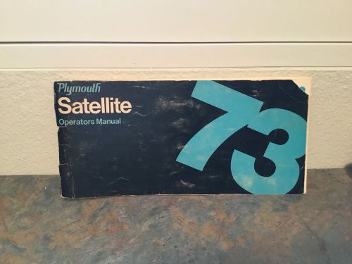 1970 plymouth satellite owners manual oem original