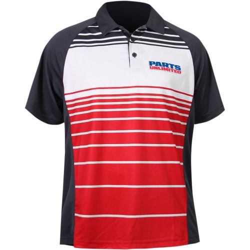 Throttle threads parts unlimited mens polo red