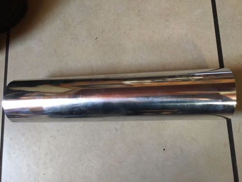 Polished aluminum pipe - 3 inch diameter 13 inch long