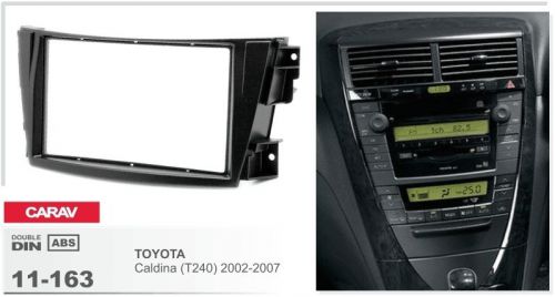 Carav 11-163 2-din car radio dash kit panel for toyota caldina (t240) 2002-2007