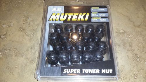 Muteki spline drive closed ended wheel tuner lug nuts black 12x1.25mm real