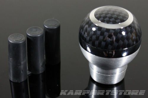 Universal round shaped high quality carbon finish manual stick shift knob