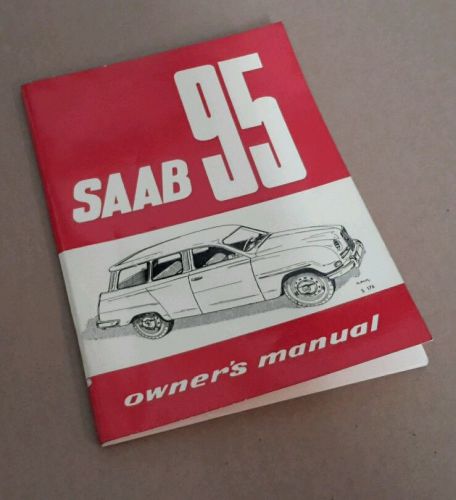 Saab 95(b) owner&#039;s manual nos great condition as nice as you can find vintage