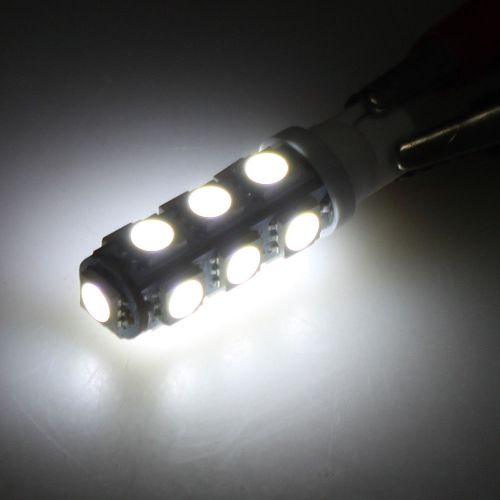 5pcs car bulbs t10 194 168 w5w 13-led smd super white light lamp parking light