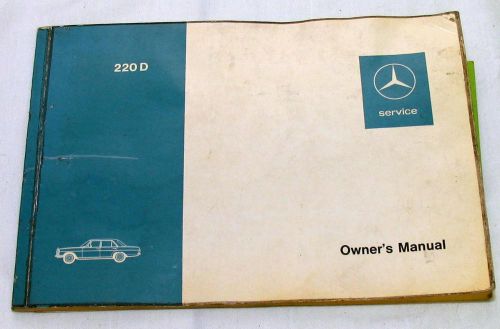 Oem 1970 mercedes 220d car owners manual guide book