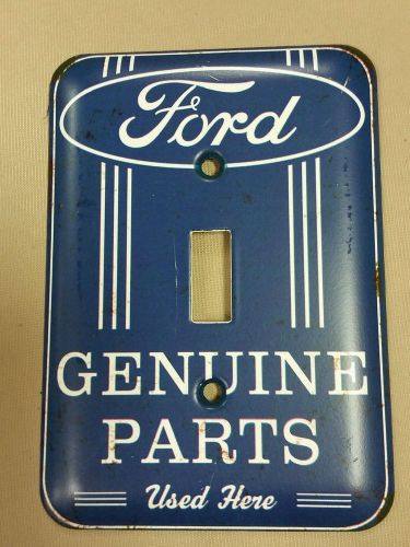 Metal ford genuine parts light switch cover plate mancave garage gas station oil