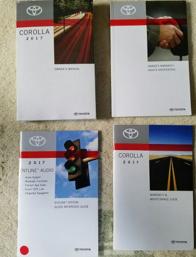 2017 new  toyota corolla oem owners manual set with warranty guide and case