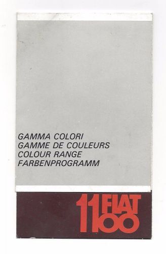 Fiat 1100 gamma colori, gamme de couleurs, colour range, farbenprogram