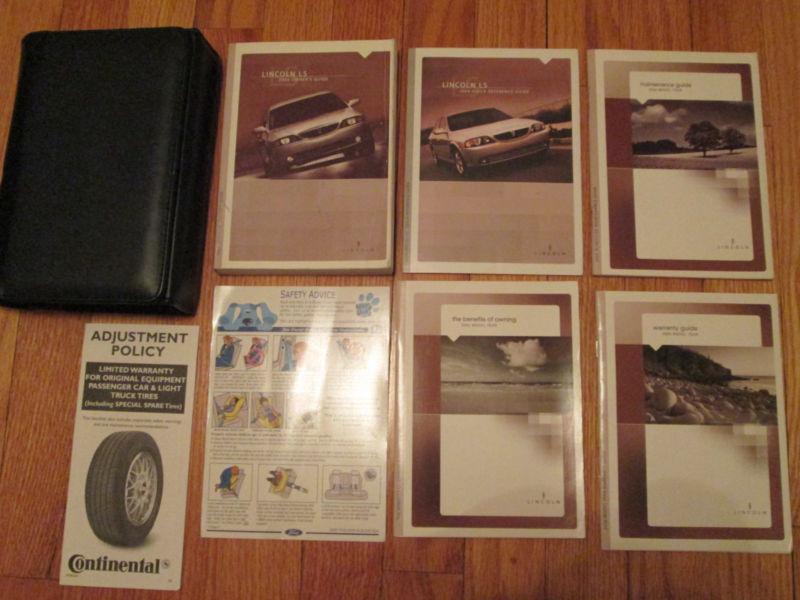 2004 04 lincoln ls v6 v8 owners manual set w/ oem case !! fast shipping !! guide