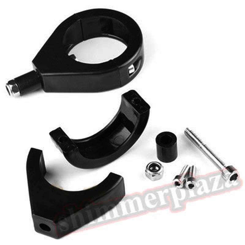 New 39mm black turn signal indicator relocation fork clamps mount kit for harley
