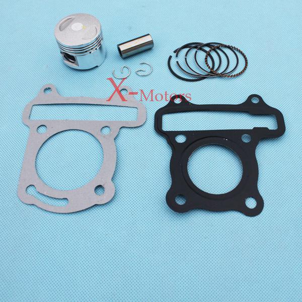 Performance gy6 50cc moped scooter engine piston ring clip head gasket kit