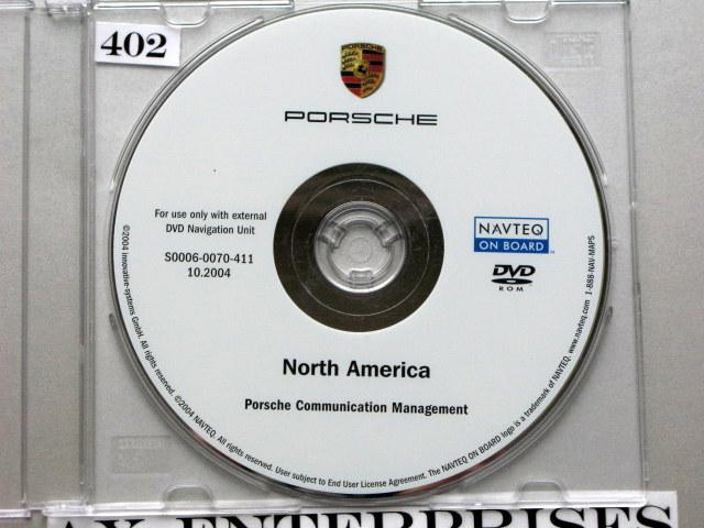 2005 porsche 986 boxster / boxster s pcm 2.0 navigation dvd # 411 map © 10.2004