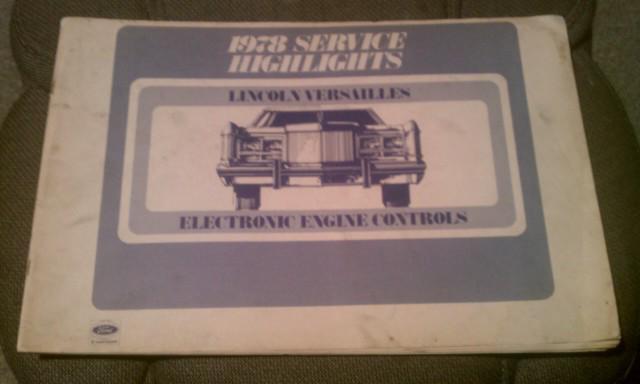1978 lincoln versailles electronic engine controls service highlights 