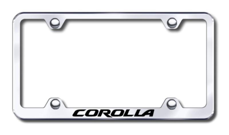 Toyota corolla wide body  engraved chrome license plate frame -metal made in us