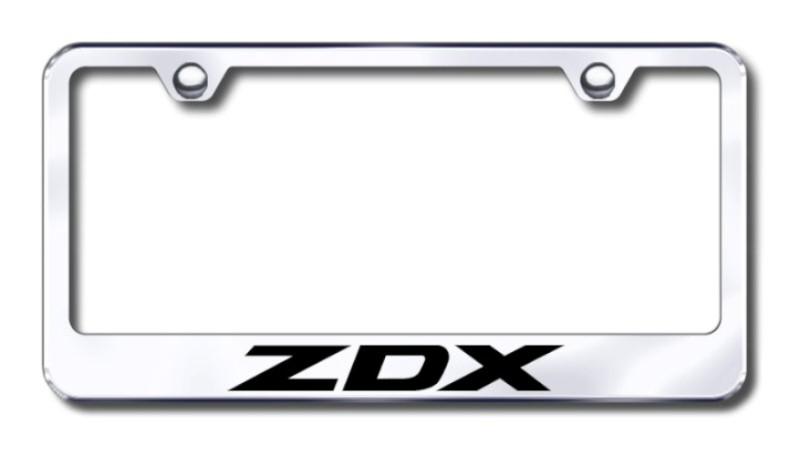 Acura zdx  engraved chrome license plate frame -metal made in usa genuine