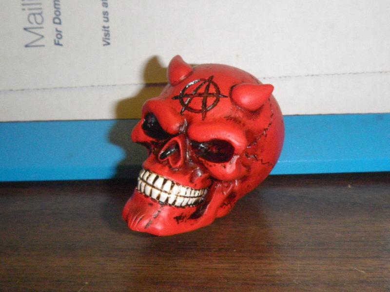 █▓▒░sale! new red anarchy devil skull universale shift knob shifter handle human
