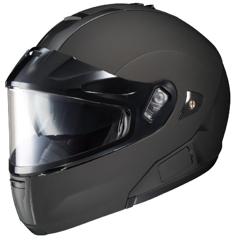 Hjc is-max bt matte black xs dual lens snowmobile snow ismax modular new helmet