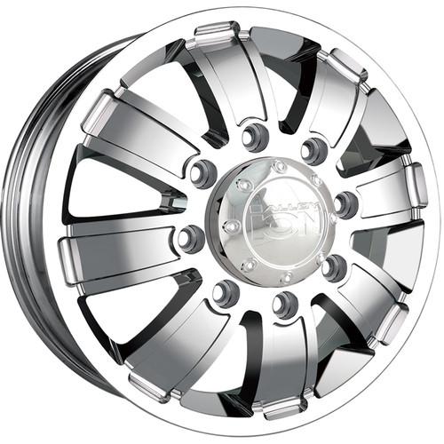 16x6 chrome alloy ion style 166 dually front wheels 8x6.5 +102 chevrolet