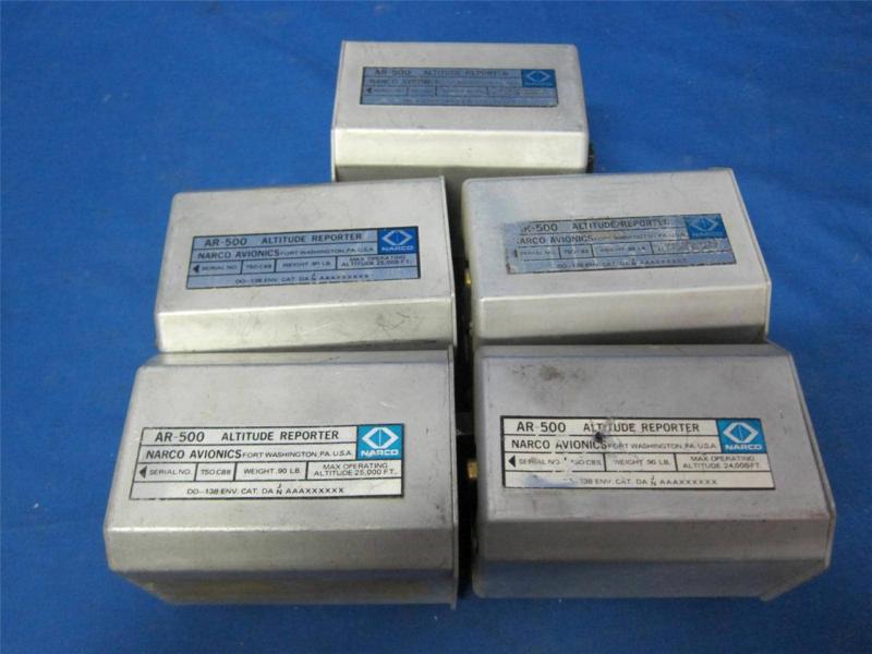 Lot of (5) narco ar-500 aircraft blind encoder / altitude reporter