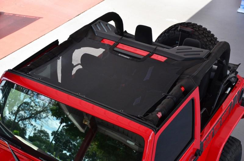 Jeep jk 2 door jkini spiderweb shade (tan) jeep top ~27% cooler ~fits 2007 & up