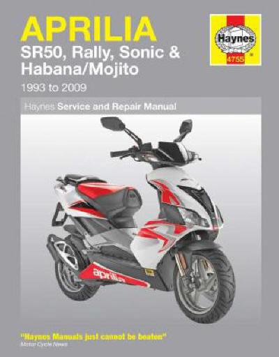 1993-2009 aprilia sr50 sr 50 rally sonic scooter manual