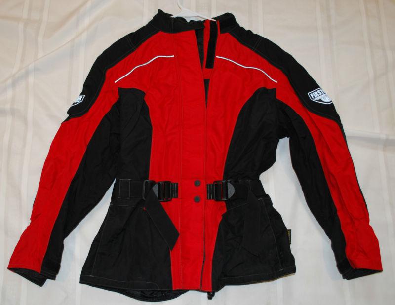 Womens firstgear textile motorcycle jacket removable liner red small touring