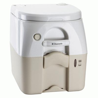 Dometic - sealand 975 portable toilet 5.0 gallon - tan with brackets #301097502