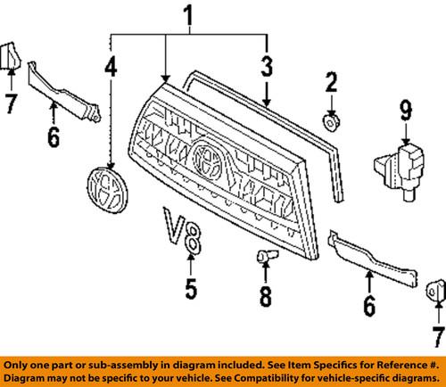 Toyota oem 5393535030 grille-retainer