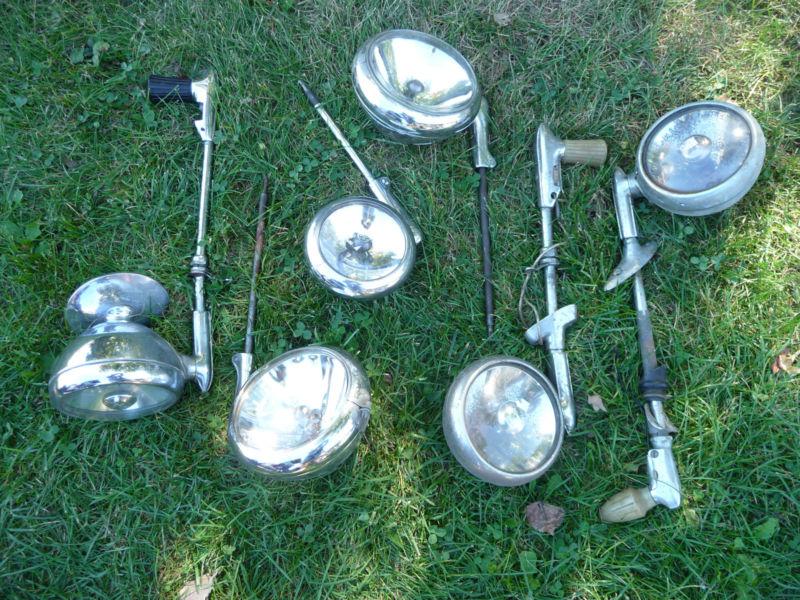 A lot of 6 vintage police car spotlights  ford?  gm??  1950s-1970s