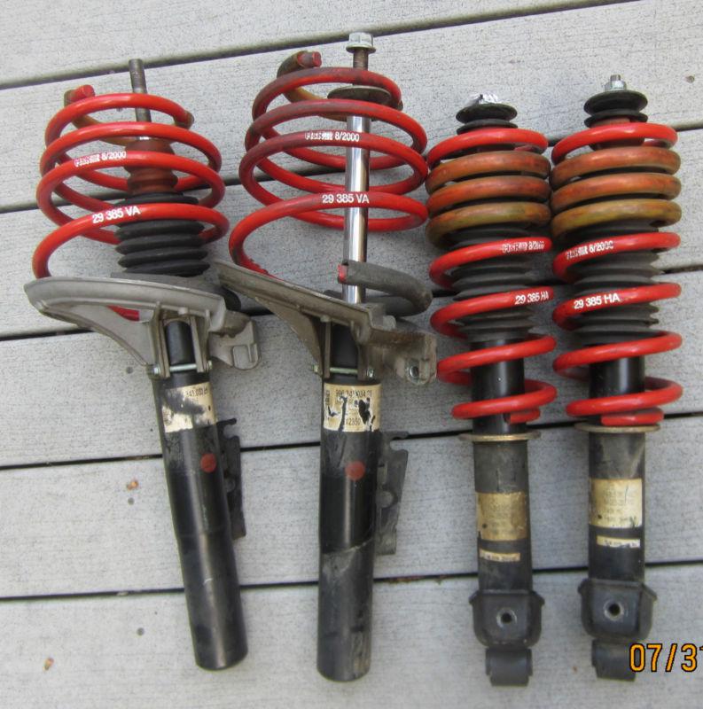 Porsche 911 996 turbo front & rear shocks and h&r springs – complete set of 4