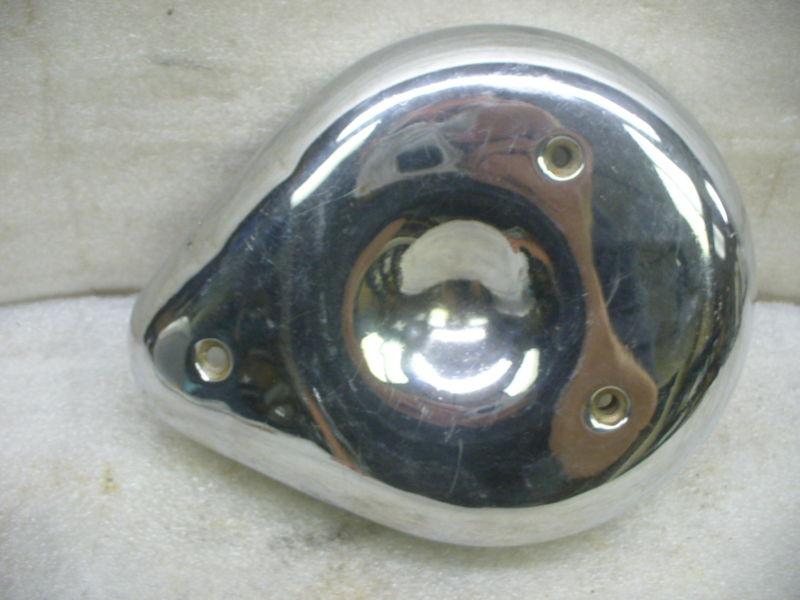 Harley vintage chrome tear drop air cleaner outer cover.