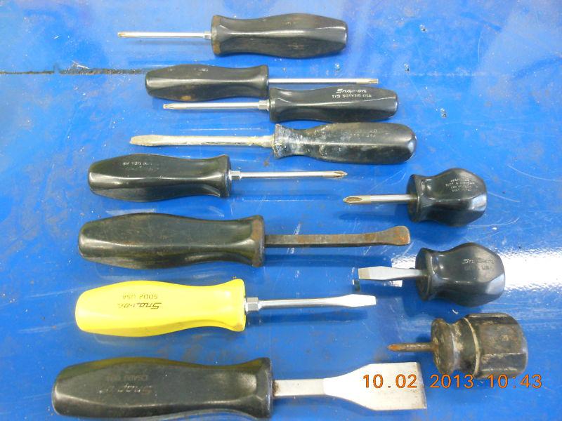 Used lot of snap- on screw drivers & torx