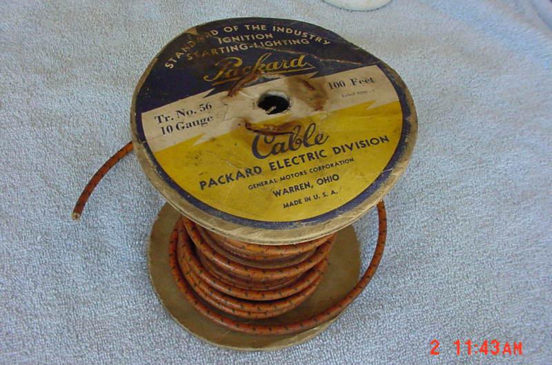 Nos packard ignition wiring cable tr no 56 10 gauge
