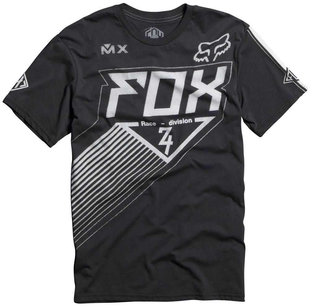 Fox racer black tee shirt t-shirt motocross t tshirt mx 2014