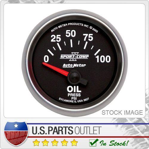 Auto meter 3627 sport-comp ii electric oil pressure gauge 2 1/16 in. 0 - 100 psi