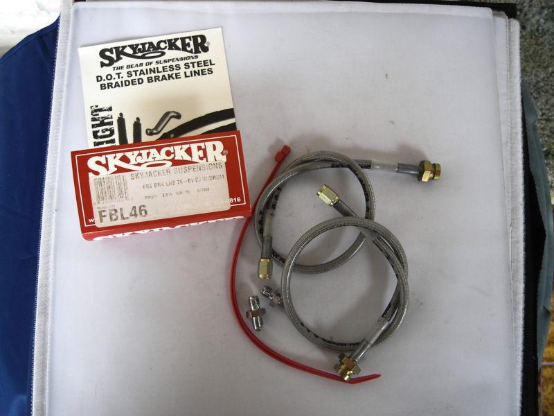 Skyjacker fbl46 stainless steel brake line front 76-81 cj5 cj7 scrambler