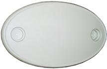 Springfield oval table top - white - 18'' x 30'' 1670006