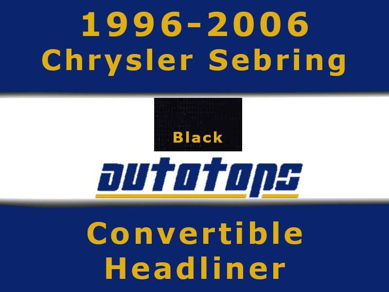 1996-2006 chrysler sebring convertible top headliner head liner