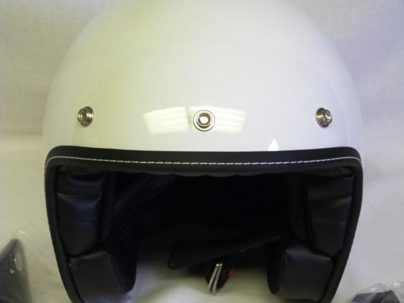 Brand new white agv rp60 cafe racer helment size small dot lid italian w/goggles