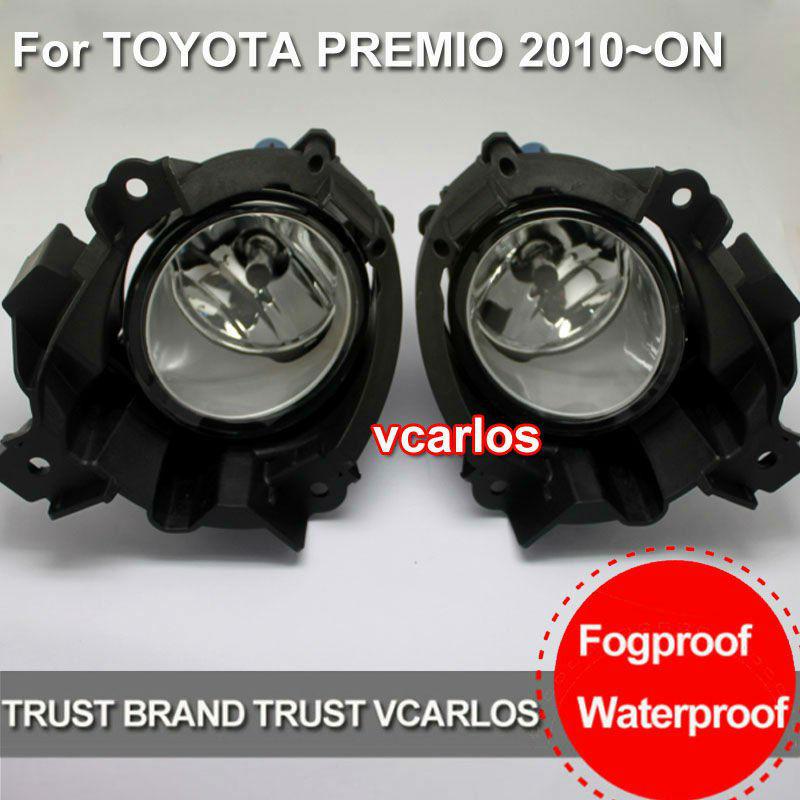 Free gifts fog light for toyota premio 2010~on clear lens pair set + wiring kit