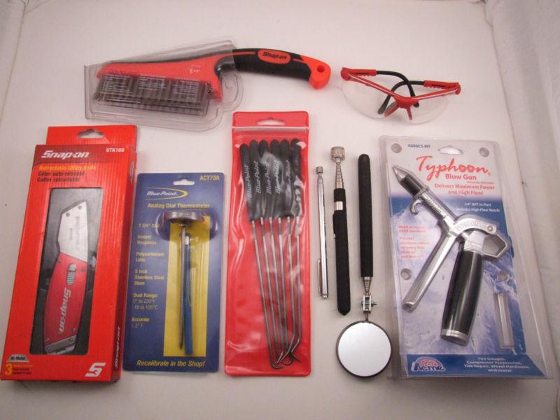 Snap on & blue point tool set / lot - knife, picks, wire brush, mirror, magnets