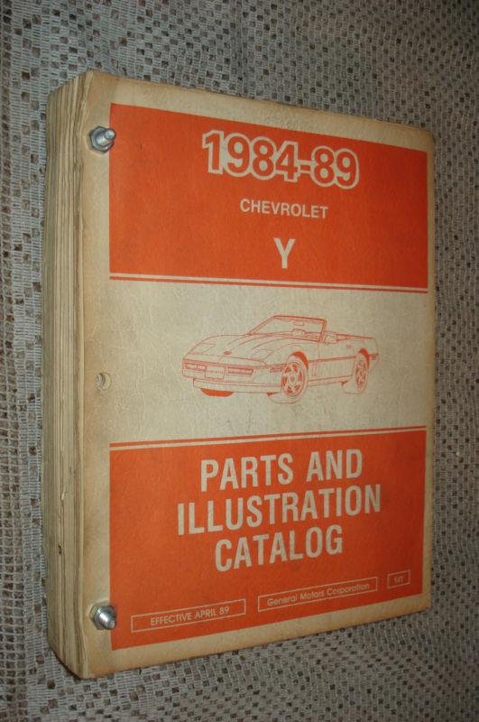 1984-1989 chevy corvette parts book catalog numbers book 85 86 87 88