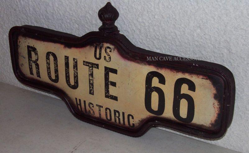 Large historic route 66 street sign man cave chevy street hot rod drive in